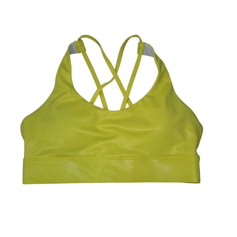 Zyia Active Light 'N Tight Strappy Sports Bra Yellow Large 3718